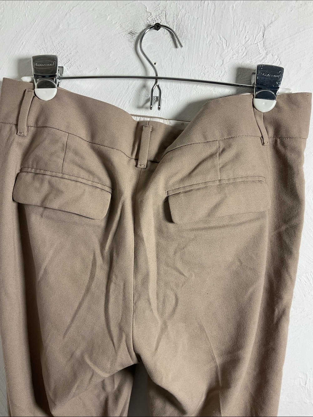 Banana Republic Stretch Pleated Trousers Cuffed Hem, Size 4, Taupe/Tan - Picture 6 of 11